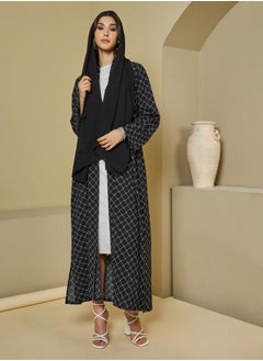 Buy Printed Crepe Abaya with Chiffon Hijab in Saudi Arabia