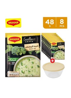 Buy Excellence Broccoli Soup With Pot Multicolor 48grams Pack of 8 in UAE