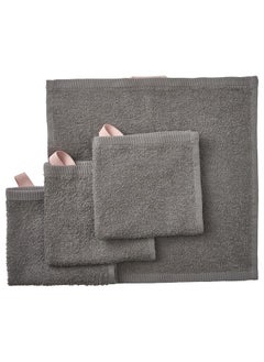 Buy Washcloth Grey 30X30 Cm in Saudi Arabia