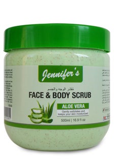 Buy Jennifer's Face and Body Scrub Aloe Vera 500ml -Hydrating Exfoliating Skincare with Natural Aloe Vera Extracts in UAE