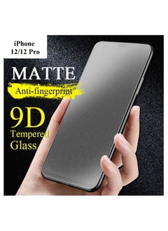 Buy Matte Film Ceramic 9D Screen Protector For Apple iPhone 12 & 12 Pro, Flexible Screen Protector For iPhone 12 / 12 Pro Black/Clear in UAE