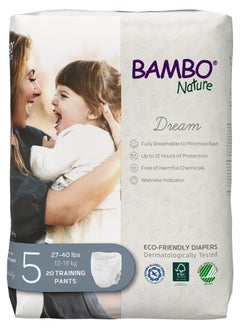 اشتري Bambo Nature Eco Friendly Diaper Pants, Size 5, 12-18kg 20 Count في الامارات