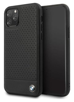 Buy BMW Perforated Leather Hard Case for iPhone 12 Pro max- Black in Egypt