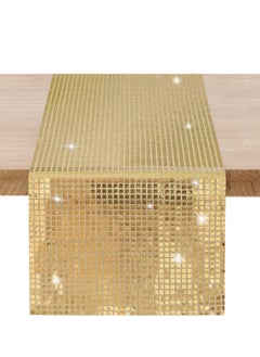 Buy Glitter Disco Champagne Table Runner Fit Rectangle Table Spring Table Runner for Indoor Outdoor Home Party Decor Wedding Baby Shower 30*180CM in Saudi Arabia