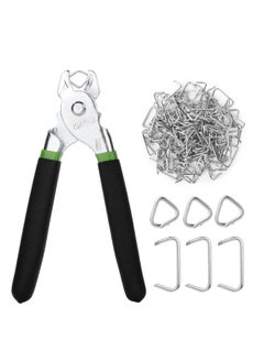 اشتري Hog Ring Pliers Kit 300 Pack 3/4 inch Galvanized Rings with 1 Pliers and for Fencing, Automotive Upholstery في الامارات