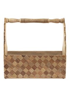 اشتري Major Decorative Magazine Holder, Brown - 41x39 cm في الامارات