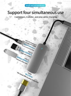 اشتري محطة الوصل Type-C محطة USB Hub محطة متعددة الوظائف مع منفذ USB 3.0 و HDMI عالي الدقة في السعودية