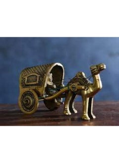 Buy Antique Brass Camel Decor Statue Figurines for Animal Sculpture of Good Luck Home Decor in UAE