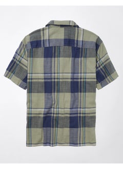 اشتري AE Plaid Button-Up Poolside Shirt في الامارات