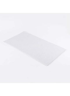 اشتري Turkish Plain Bath Mat, White - 50x86 cm في الامارات