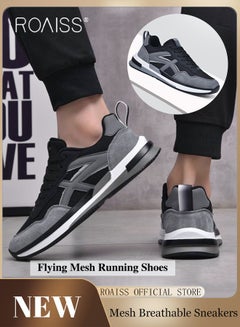 Buy Men Casual Athletic Shoes Flyknit Mesh Men Running Shoes Lightweight Comfortable Breathable Men Gump Shoes in UAE