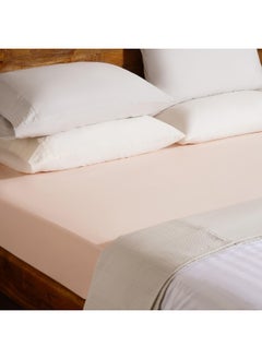 Buy Elegance Fitted Sheet 180X200+33Cm - Peach in UAE