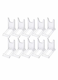 Buy Acrylic Bracket Stands, 10 Pcs Plastic Display Holders Picture Plate Holders Clear Mini Easels Stands to Display Pictures or for Home Office Supplies Festival Party Decoration in UAE