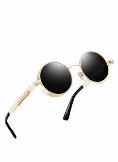 Buy Men's Round Circle Steampunk Sunglasses in Saudi Arabia