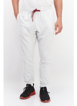 Buy Men Brand Logo Pull On Jogger Pants, Grey in UAE