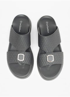 اشتري Textured Slip-On Comfort Sandals في الامارات