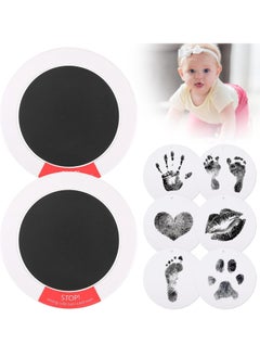 Buy Inkless Hand and Footprint Kit - Ink Pad for Baby Hand and Footprints - 2Pcs Clean Touch Ink Pads with 6 Imprint Cards, Doesn’t Touch Skin, Inkless Print Kit Safe Non-Toxic for Newborn Baby, Family in UAE