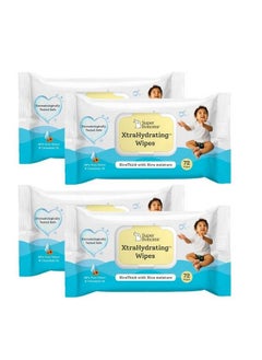 Buy Xtrahydrating™ Wipes Xtrathick™ With Xtra Moisture ; Doctor Tested Best Wipes (Unscented) ; 3.5X Moisture Vs.Ordinary Wipes; 72 Wipes Pack Of 4 288 Pcs ;Best Baby Wipes For Newborns in Saudi Arabia