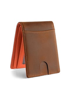 Buy European And American Retro Crazy Horse Leather Wallet Men's Short Wallet Rfid Anti-theft Brush Layer Cowhide Men's Wallet in Saudi Arabia