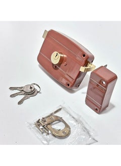 Buy Security Rim Door Lock Set 120mm Red in Saudi Arabia