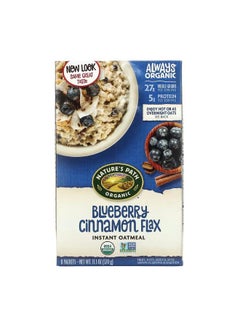 Buy Organic Instant Oatmeal Blueberry Cinnamon Flax 8 Packets 11.3 oz 320 g in UAE