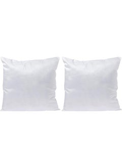 اشتري Soft Plain Colored Cushion 45X45 Cm White 2 Pcs في السعودية