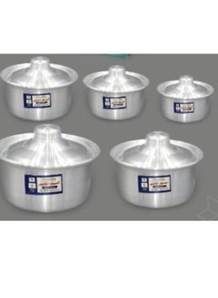 Buy Matt aluminum cookware set - 4 pieces - 19-22 cm in Saudi Arabia