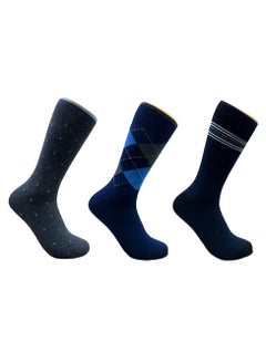 Buy Classic Men Long Socks Design Pack of 3 in Egypt