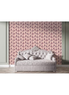 Buy Pink Branches Floral Fabric Wallpaper Covers An Area ​​Up To 4.2Mx3M With Adhesive And Smoothing Tool in Egypt