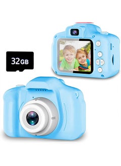 Buy Kids Digital Camera, Girls Birthday Toy Gifts for 4-13-Year-Old Children, Dual Lens 20.0MP Toddler Cameras, Child Camcorder Video Recorder 1080P IPS 2.0 Inch Blue in Saudi Arabia