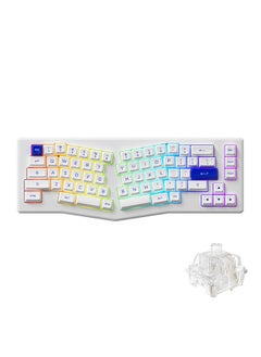 اشتري AKKO ACR PRO Alice Plus 68-Key Hot Swappable Split Wired Mechanical Gaming Keyboard, with Double-Shot PBT ASA Keycaps, for Win/Mac/Linux(Spray Painted White) في الامارات