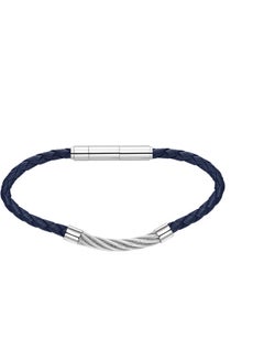 اشتري POLICE - Kingpins Bracelet for Men Stainless Steel Cable with Blue Leather - PEAGB0005411 في الامارات