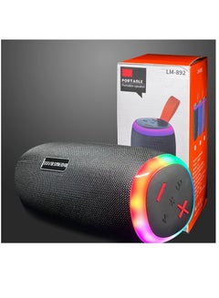 Buy LM-892 RGB portable  wireless Bluetooth subwoofer, with built-in microphone, deep HD surround sound, USB AUX port supports TF card, supports call feature, USB AUX cable, in Egypt