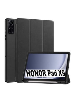 Buy Case For HONOR Pad X9 Smart Shockproof Protective Case With Pencil Holder Black in Egypt