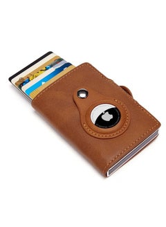 Buy Rfid card holder men's wallet wallet wallet small leather ultra-thin wallet Airtag Air Tag mini wallet in Saudi Arabia