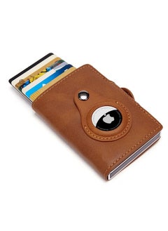 Buy Rfid card holder men's wallet wallet wallet small leather ultra-thin wallet Airtag Air Tag mini wallet in Saudi Arabia