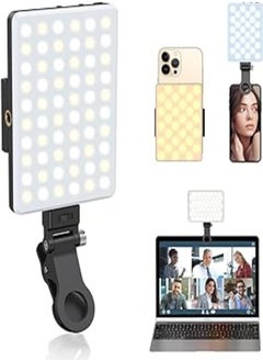 Buy Selfie Light, Phone Light with Front & Back Clip, 120 PCS LED Portable Light with 3 Light Modes, 3000mAh Rechargeable Video Light for Phone, iPhone, IPad, Laptop, TikTok, Makeup, Live Stream, Vlog in Egypt