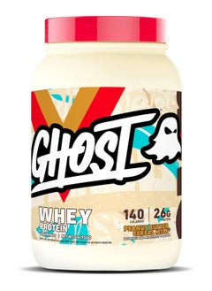 اشتري GHOST Whey Protein Powder, Peanut Butter Cereal Milk - 2LB Tub, 26G of Protein - Flavored Isolate, Concentrate & Hydrolyzed Whey Protein Blend - Post Workout Shakes - Soy & Gluten Free في السعودية