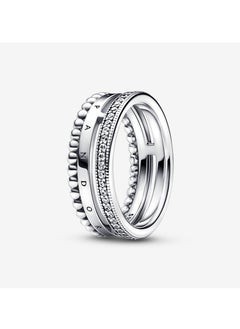 Buy Pandora Signature Logo Gemstone Ball Ring in UAE