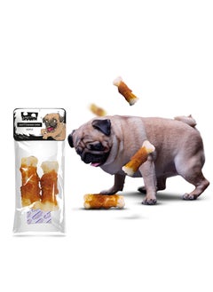 اشتري Dog Treats Wrapped with Real Chicken| 100g Chicken Pressed Rawhide| Healthy Dog Chew Bone|100% Natural Chews Snacks for Training Small & Large Dogs (Zesty Chicken Chew) (10.5 CM) (2 PCS) في الامارات