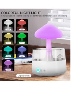 Buy 450ml Rain Cloud Essential Oil Diffuser 7 Colors LED Night Light 3 Power Levels 5 Hours Timer Bedside Sleeping Water Drops Sound Cool Mist for Home Office Yoga Bedroom (White) in Egypt