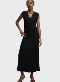 Buy Striped V-Neck Dress in UAE