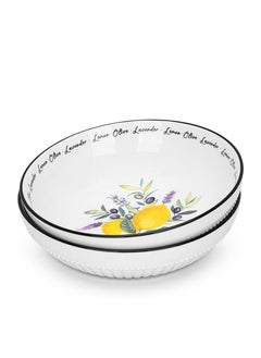 Buy Deep Bowl 18cm Porcelain Lemon Provence in UAE