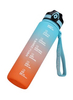 Buy Sports Water Bottle 1000ML Protein Shaker Outdoor Travel Portable Leakproof Drinkware Plastic Drink Bottle BPA Free in Saudi Arabia
