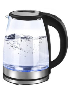 اشتري Glass Electric Kettle,2L Glass Kettles Electric, Black Fast Boil Quiet Cordles Kettle with Auto Shut-Off and Boil-Dry Protection, 1500W Low Wattage في السعودية