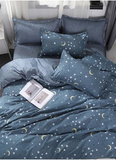 Buy Stars & Moon Print Bedding Set - Double 200x200cm in UAE