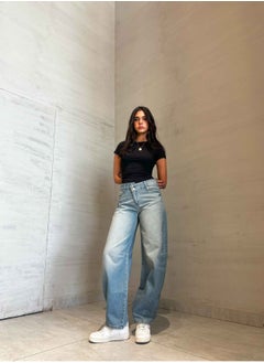 Buy Balloon - Light Vintage Blue Criss-Cross Jeans. in Egypt