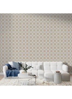 Buy Textile Geometric Brown And Gray With A Beautiful Pattern Fabric Wallpaper Covers An Area ​​Up To 4.2Mx3M With Adhesive And Smoothing Tool in Egypt