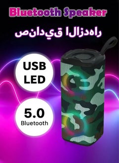 Buy Speaker Bluetooth LED RGB Portable Colorful Wireless Speakers Bluetooth FM Radio TF AUX Subwoofer Outdoor in Saudi Arabia