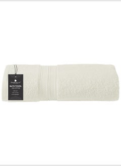 Buy Premium 100 % Combed Cotton 1-Pcs Bath Towel(70 X 140 CM) 600 GSM Large Towel, Highly Absorbent, Quick Dry,Best Towel for Bathroom, Spa And Hotel,Cream in Saudi Arabia